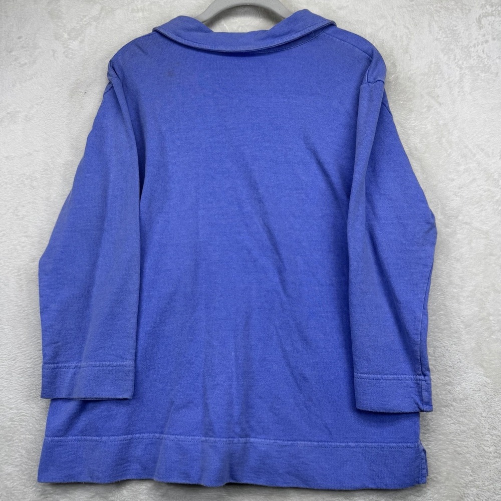 VTG Fresh Produce Periwinkle Blue Button‎ Down Gardening Long Sleeve Shirt L - Picture 7 of 8